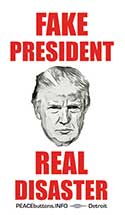 trump fake president sticker
