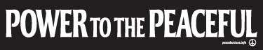 Power to the Peaceful sticker