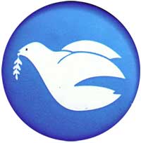 peace dove pin button