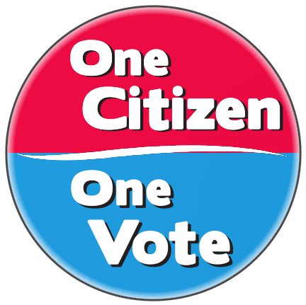 One Citizen One Vote button