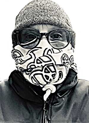 peace bandana face mask